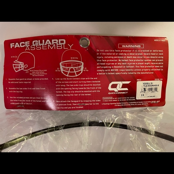 Rawlings Batters Helmut Face Guard NIP - Picture 3 of 3